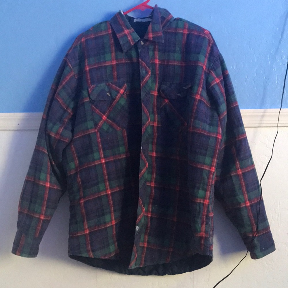 insulated plaid button up